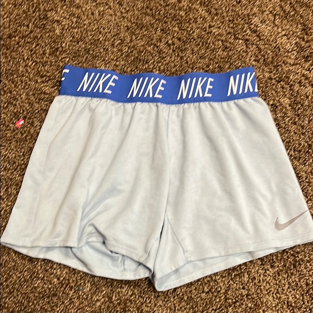 Nike Girls Light Blue Shorts Size Large